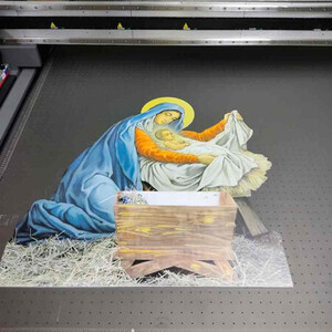 УФ печать композиции Вертеп на пластике