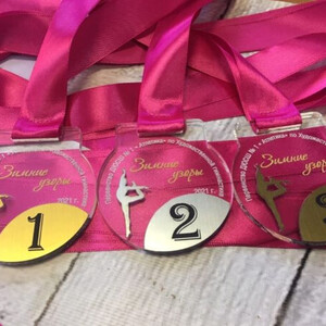 Медали акриловые по художественной гимнастике
